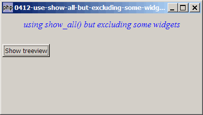 How to use show all but excluding some widgets?