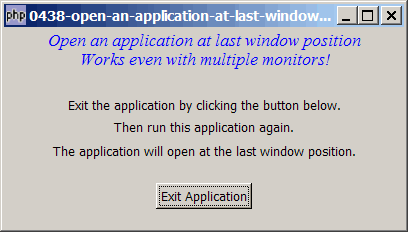 How to open an application at last window position - works with multiple monitors?