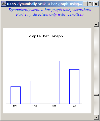How to dynamically scale a bar graph using scrollbars - Part 1 - y direction?