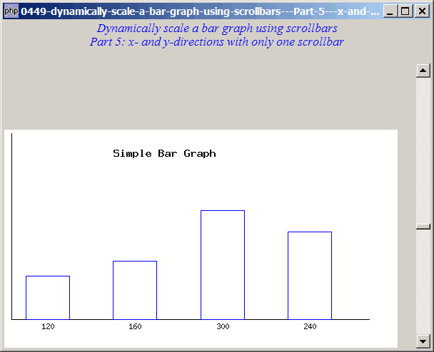 How to dynamically scale a bar graph using scrollbars - Part 5 - x and y directions with one scrollbar?