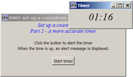 How to set up a countdown timer - Part 2 - a more accurate timer?