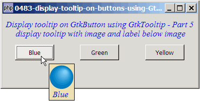 How to display tooltip on buttons using GtkTooltip - Part 5 - tooltip with image and label below image?