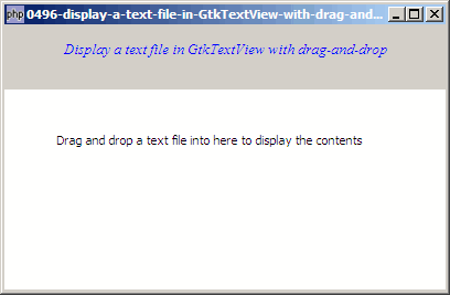 How to display a text file in GtkTextView with drag and drop?