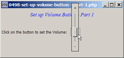 How to allow user to adjust volume using GtkVolumeButton - Part 1?
