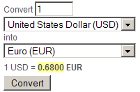 Goolge Currency Converter - Style 1